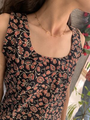 Ajrakh printed cotton single kurti - Image 2