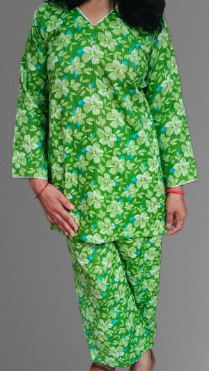 Pure cotton with kantha work co-ord set - Image 4