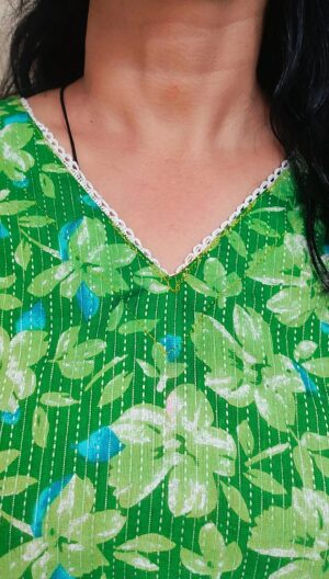 Pure cotton with kantha work co-ord set - Image 2