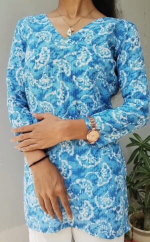 Breezy Blues in Pure Cotton – Handcrafted Comfort - Image 2