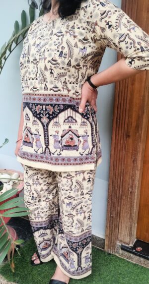 Handcrafted Tribal Art Cotton Co-ord Set - Image 4